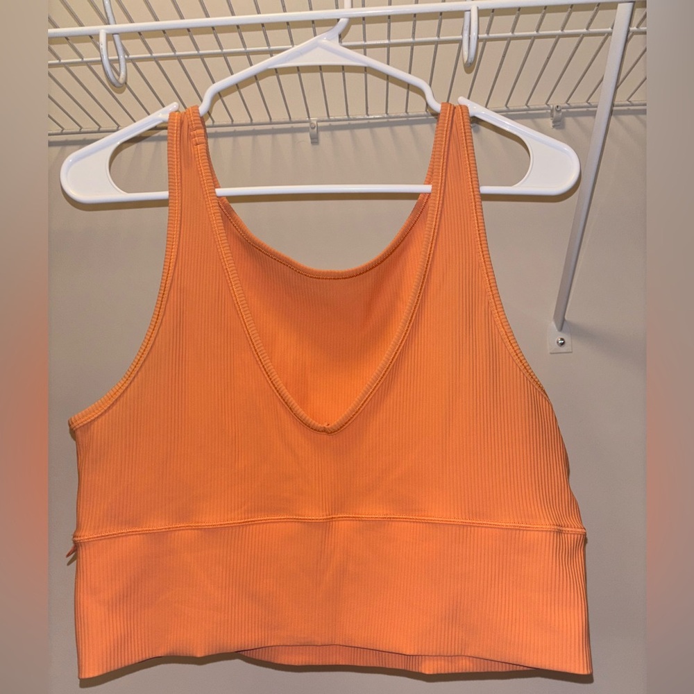 Lululemon Orange Ribbed Tank Top